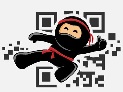Ninja logo character cute logo ninja qr code