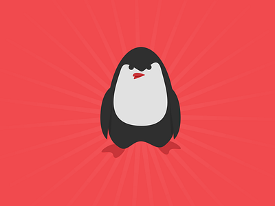 Angry penguin angry cartoon character cute design funny logo mascot penguin