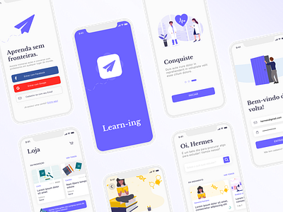 Online Learning Platform - Mobile App app figma iphone minimal mobile uidesign uiux ux uxdesign