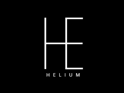 Helium Monogram black chemistry logo minimalist monogram white