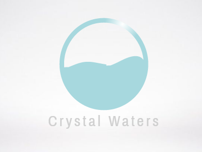 Crystal Waters colorful identity logo minimalist simple