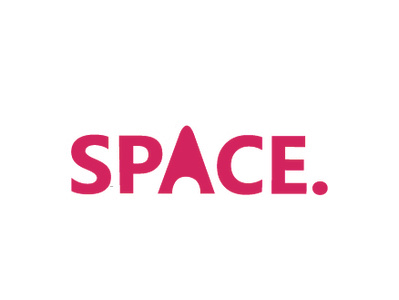 Space branding identity logo minimalist simple typography vector