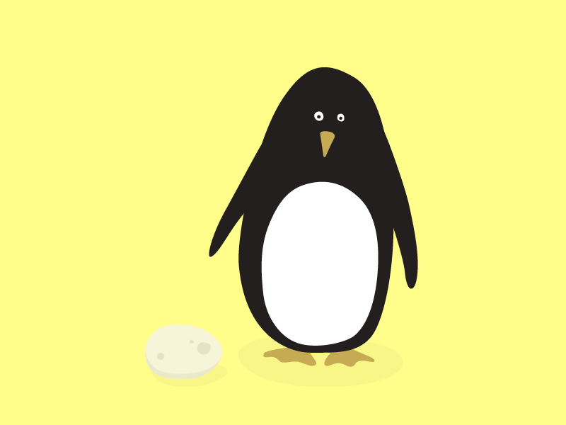 Confused Penguin aftereffects animate confused egg jiggle penguin sweat