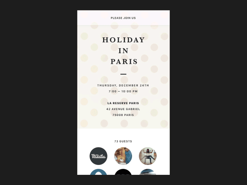 Holiday Invite holiday invitation mobile paris