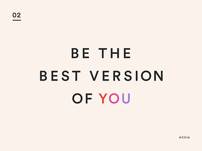 Be you circular motivation type typography