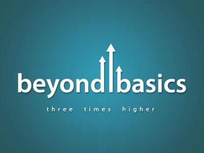 Beyond Basics logo arrows basics beyond logo