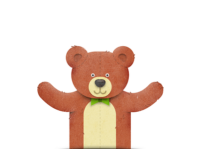 Bear illustration bear bow tie deiv grunge illustration studio4 textures toy