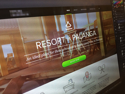 Resort in Palanga landing page book now chill deiv home icons photo relax resort studio4 web