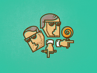 Two bros animation brothers candy deiv design face glasses illustration logo mantah motion