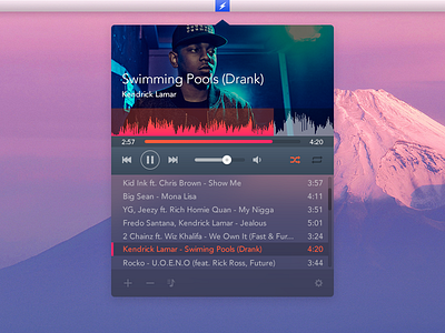 [PSD] Winamp OS X deiv free interface os x player playlist psd studio4 top bar ui widget winamp