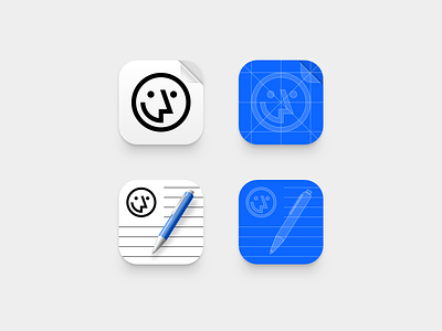 Wozber icon app icon blueprint ios icon logo skeu wozber