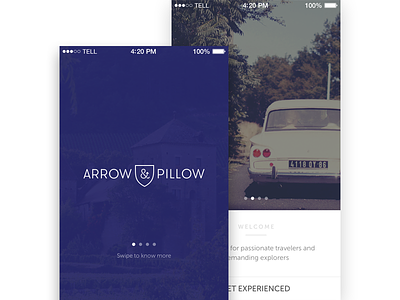 A&P Welcome app arrow deiv discover ios iphone location overlay pillow places welcome