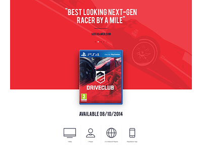 DRIVECLUB unofficial web design