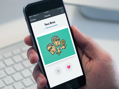 what if? app deiv dribbble iphone like tinder ui