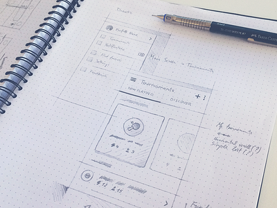 Early app sketches by Deividas Graužinis on Dribbble