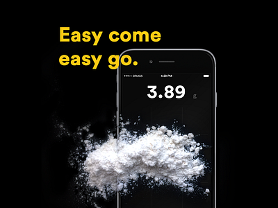 Easy come - easy go cocaine deiv dope drugs galss iphone mockup scales screen