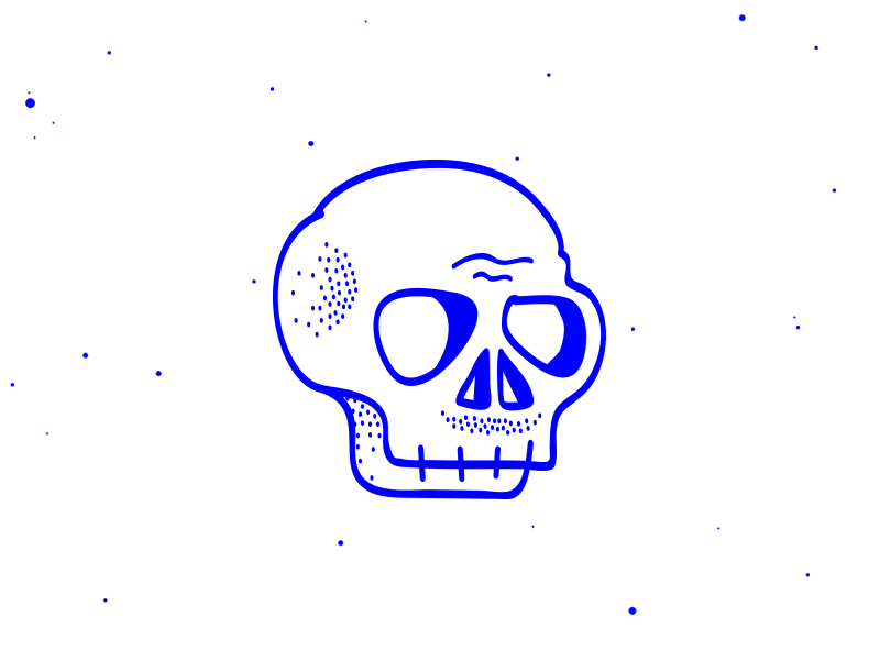 Artboard 1 deiv illustration mark logo personal bones skeleton mustache skull