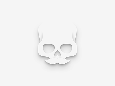 Back to Skull beard deiv icon illustration mustache paper personal logo shadows skull vectors