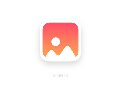 MMNTS App Icon app app icon deiv gallery icon ipad iphone moments mountains photos pictures