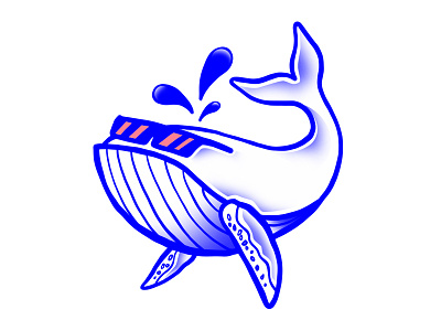 lil cool 🐳 blue cool deiv earth illustration sticker sunglasses whale