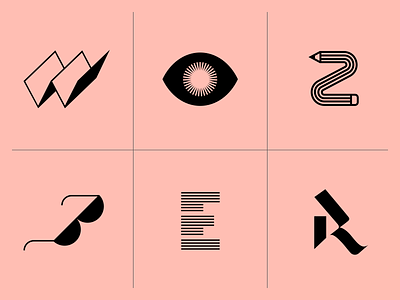 W O Z B E R design letters symbols typography visual wozber