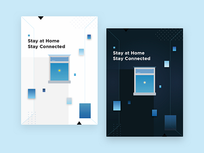 Stay at Home, Stay Connected a4 size adobe illustrator covid 19 poster print design quarantine
