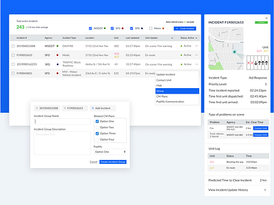 Traffic management dashboard