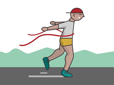 First Place athlete fun graphic design illustration motivation runner vector vertex