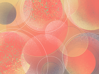 Summer air with the smell of peach soda abstract circle color geometry illustration peach summer