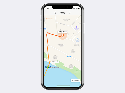 Daily UI #020 Location Tracker dailyui dailyui020 ios iphone location map mobile ui