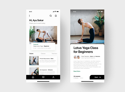Yoga Apps UI Design app apps branding design download experience free graphic interface kit meditation minimalist mobile product system template typography user web yoga