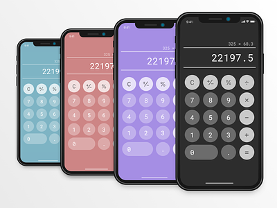 Daily UI - Day 04 Calculator app design ui