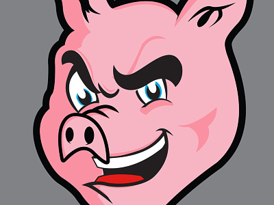 Pig head mascot WIP animal icon animal logo bbq branding cartoon face cartoon mascot farm logo mascot mascot pig pig head