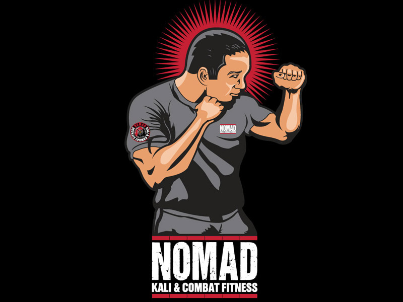 Nomad Kali and Combat Fitness Instructor vector illustration portrait filipino martial arts boxing fighter fitness illustration fitness kali martial arts illustration martial arts nomad illustration