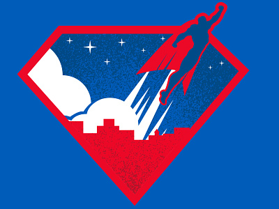 Superhero Shield apparel cloud illustration comics logo logo design minimalism space stars superhero superman t shirt texture