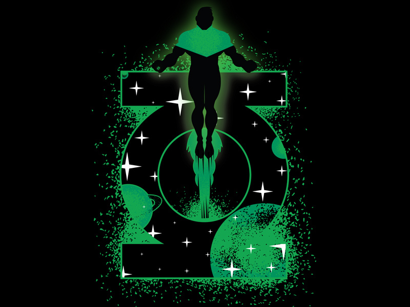 Green Lantern minimalism textures heroes superhero branding stars comics dc comics space illustration green lantern