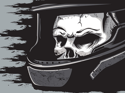 Skull Racer Dribbble bikes harley davidson helmet illustration motorcycles racer racing skull skull illustration speed
