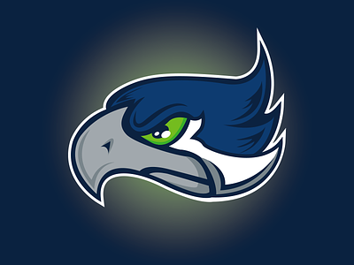 Seahawk Sports Logo angry bird bird illustration branding logo mascot seahawk seahawks sports branding sports logo sports mascot