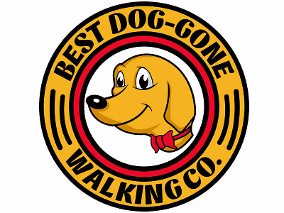 Best Dog Gone Walking Logo brand identity branding dog dog art dog logo dog walking logo mascot character mascot logo pet adoption pet business