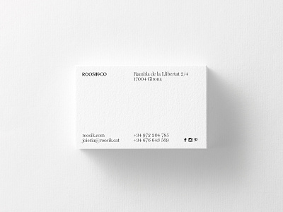 Roosik&Co Business Cards branding business card business cards jeweler jewelery stationary