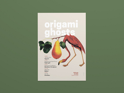 Origami Ghosts 2017 Spanish Tour affiche cartel gigposter gigposters music artwork music poster poster