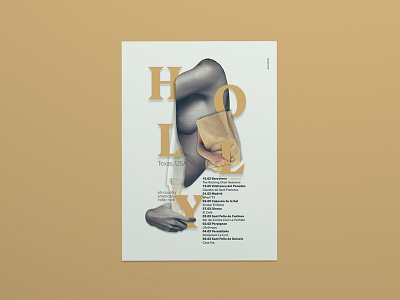 Holly 2017 Spanish Tour affiche cartel gigposter gigposters music artwork music poster poster poster art poster design