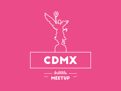 Mexico City Dribbble Meetups awesome badge city dribbble graphic illustration lettering logo mark meetup mexico pink