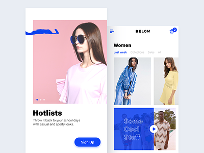 Below App app fashion flat interface ios11 iphone minimal shop ui ux