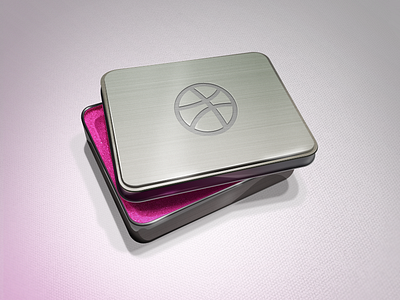 Thanks for the invite! box dribbble first glows icon metal thanks
