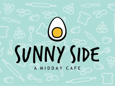 Sunny Side Brunch branding breakfast brunch cafe coffee egg fork icons illustration knife logo restaurant sunny toast
