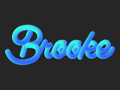 3D Brooke 3d 3dtype blue gradient type