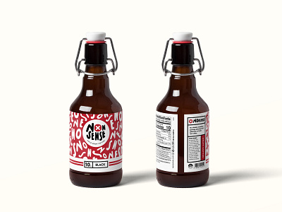 Nonsense Cold Brew bottle coffee cold brew design label logo mockup packaging