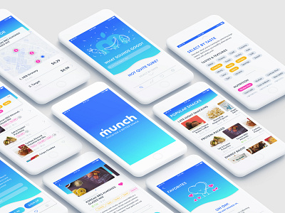 Munch app app graphic design healthy interface iphone layout mobile mockup snack ui ux uidesign uxdesign