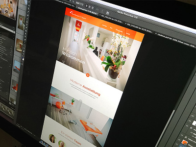 First Layout for a Physiotherapy Website orange physiotherapy website
